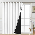 Yakamok Total Blackout Extra Wide Patio Sliding Door Curtains, Grommet Thermal by Yakamok