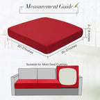 Newwiee Set of 4 Stretch Patio Cushion Covers Sofa Couch Seat Chair Slipcovers - Image 2