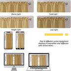 Chyhomenyc Gold Valance for Windows, Light Filtering Faux Linen Solid Short - Image 6