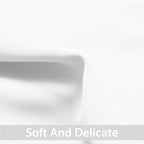 Yakamok Pure White Curtains 45 Inch Length, Grommet Top Small Window Drapes - Image 3