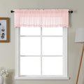Gwine Blush Pink Valances for Windows, Small Light Filtering Rod Pocket Cafe by Gwine