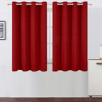 LEMOMO Blackout Curtains 66 x 54 Inch Long Red Curtains Set of 2 Panels Room by Lemomo