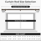 VOIIY Bronze Curtain Rods for Windows 66 to 120 Inch, Size:36-120 Inch - Image 5