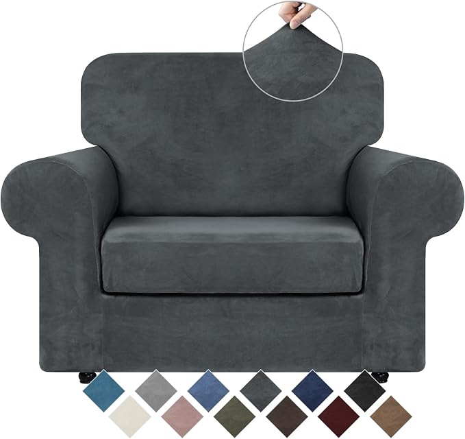 WEERRW Velvet Stretch Chair Sofa Slipcover by WEERRW