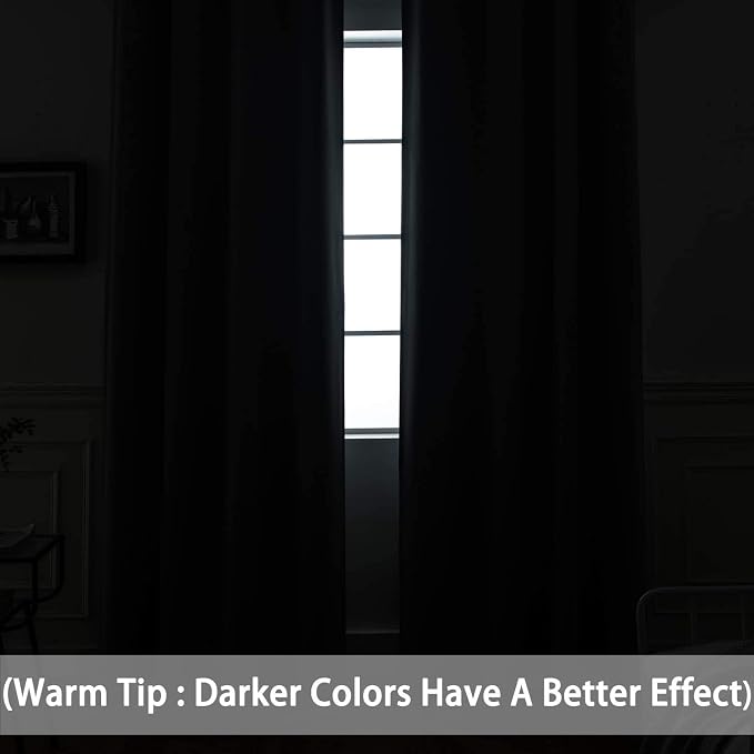 Yakamok Blackout Curtains Room Darkening Thermal Insulated - Image 6