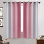 Yakamok 63 Inch Length Ombre Curtains, Thermal Insulated Grommet Window Drapes - Image 2