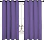 NICETOWN Bedroom Curtain Panels Blackout Draperies, Thermal Insulated Solid - Image 2