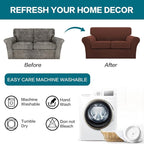 Turquoize 3 Piece Sofa Covers For 2 Cushion Couch Sofa Slipcover Soft Couch - Image 7