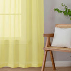 Lecloud Goose Yellow Sheer Curtains 78 Inches Long 2 Panels, Airy Light - Image 8