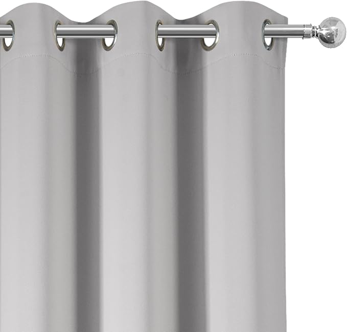 LEMOMO Light Grey Blackout Curtains 38 x 63 Inch Length/Set of 2 Curtain - Image 7