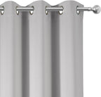 LEMOMO Blackout Curtains 66 x 54 Inch Long Light Grey Curtains Set of 2 Panels - Image 6