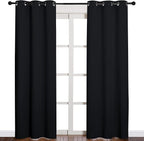 NICETOWN Thermal Insulated Black Blackout Curtains/Drapes 84 inches Length 2 by NICETOWN
