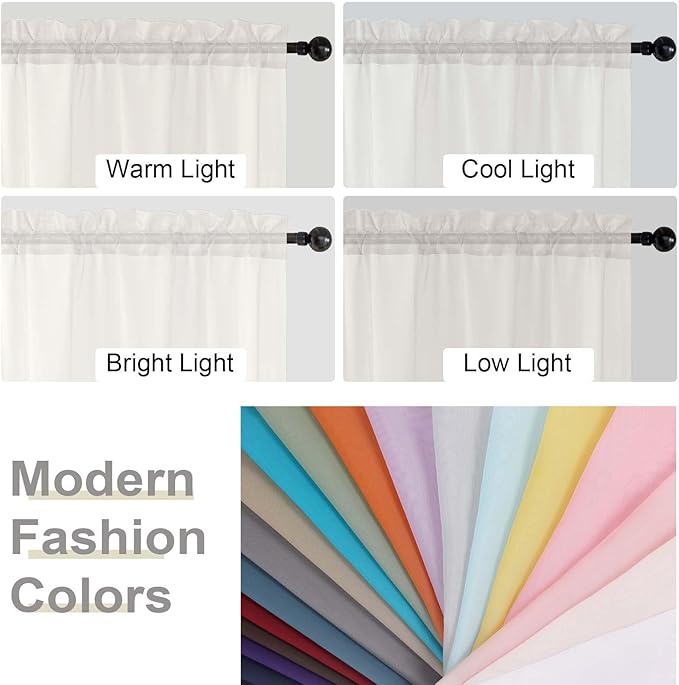Extra Long Sheer Ivory Curtains - Image 5