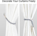 OCIOLI 2 Pack Wood Bead Curtain Tieback Boho Curtain Tiebacks Curtain Holdbacks - Image 4