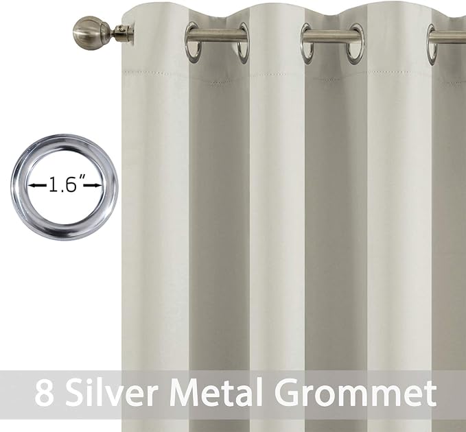 Yakamok Curtains 63 Inch Length Room Darkening Thermal Insulated Soft and - Image 4