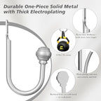 Hion Curtain Holdbacks Silver 4pcs, Curtain Tiebacks Wall Mounted Curtain Hooks - Image 3