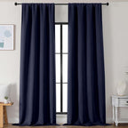 Simplebrand Navy Blue Blackout Curtains by Simplebrand