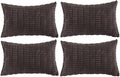 Fancy Homi 4 Packs Boho Dark Brown Decorative Throw Pillow Covers 16x24 Inch by Fancy+Homi
