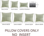 Fancy Homi 2 Packs Sage Green Euro Decorative Throw Pillow Covers 26x26 Inch - Image 7
