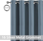 Yakamok 100% Blackout Extra Wide Thermal Insulated Curtains, Total Shade Patio - Image 3