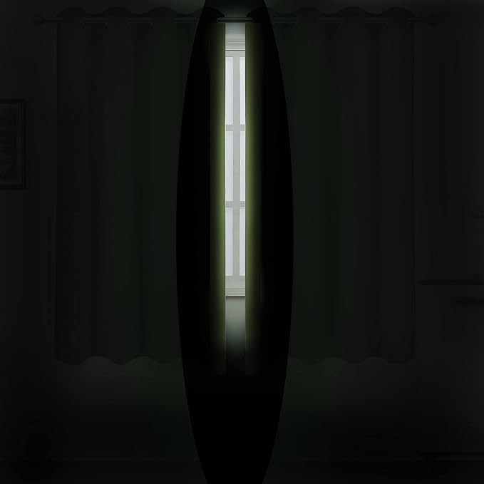 LEMOMO Light Green Thermal Blackout Curtains/42 x 72 Inch/Set of 2 Panels Room - Image 3