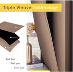 NICETOWN Window Draperies Blackout Curtain Panels, Window Treatment Thermal - Image 3