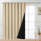 Yakamok 100% Blackout Thermal Insulated Grommet Curtains, Noise Reducing by Yakamok