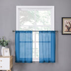 Tollpiz Sheer Tier Curtains Kitchen Linen Textured Half Curtain Sheers Light by Tollpiz