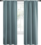 NICETOWN Greyish Blue Blackout Curtains Panels - Image 2