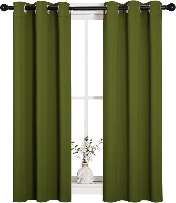 NICETOWN Christmas Bedroom Curtain Panels Blackout Draperies, Thermal Insulated - Image 2