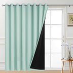 Yakamok Total Blackout Extra Wide Patio Sliding Door Curtains, Grommet Thermal by Yakamok