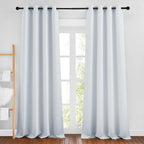 NICETOWN Greyish White Curtains 96 inches Long, Grommet Thermal Insulated by NICETOWN