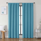 Simplebrand Ava Turquoise Blackout Curtains by Simplebrand