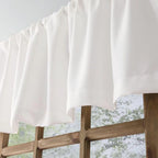 Faux Linen Valance for Windows Kitchen Living Room Valances Rod Pocket - Image 3