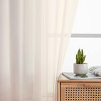 Cafe Curtains 36 Inch Length Tier 2 Pieces, Modern Soft Airy Sheer Kitchen - Image 6