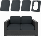 hyha 4Pcs Patio Cushion Covers, Stretch Outdoor Couch Cushion Covers, Washable by hyha