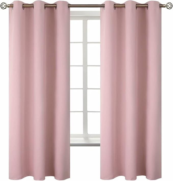 BGment Baby Pink Curtains for Girls Room by BGment