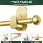 KAMANINA 2 Pack Curtain Rods No Drilling - Image 9