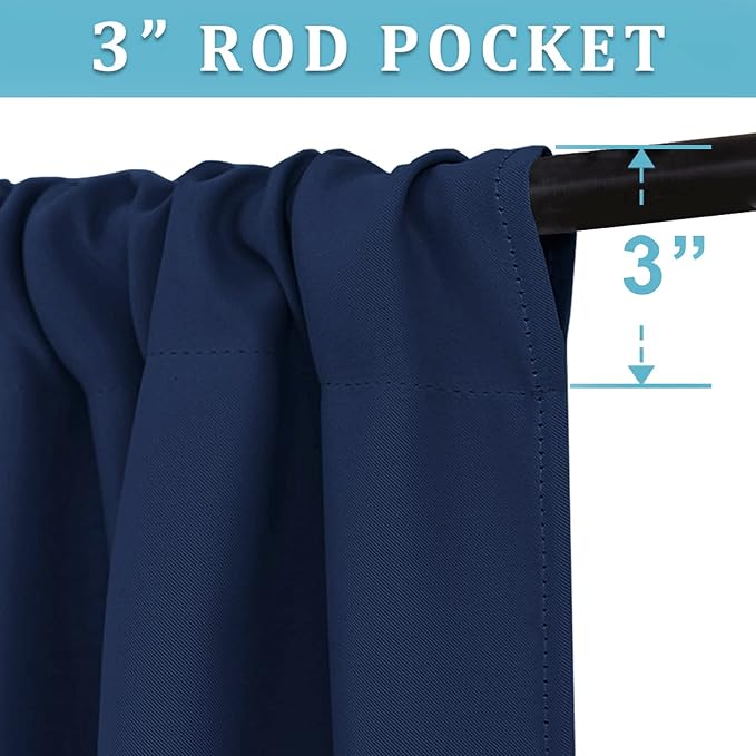 RYB HOME Cafe Blackout Curtains 24 inch Length, RV Curtains - Image 3