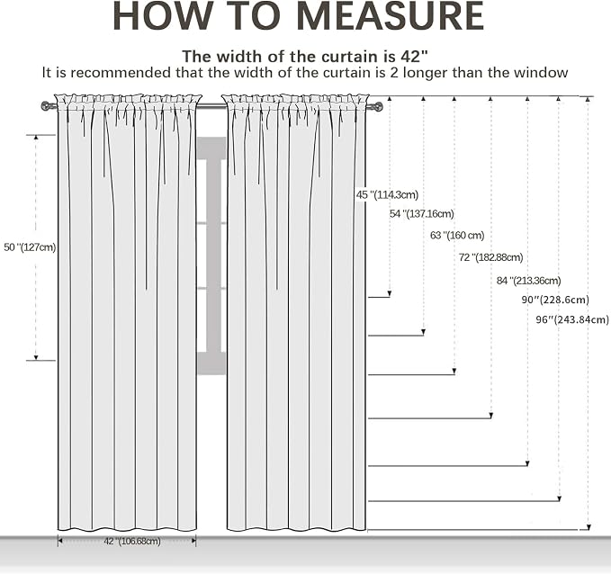 youleyar Solid Sheer Rod Pocket Curtain Voile Draperies 2 Panels White Beige - Image 8