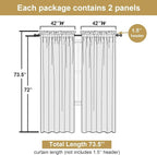 Lecloud Leia Sage Green Sheer Curtains 72 Inches Long 2 Panels, Jacquard - Image 3