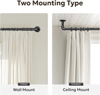 Zeerobee Curtain Rods for Windows 66 to 120, 1 Inch Industrial Wrap Around - Image 5
