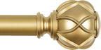 KAMANINA Gold Curtain Rod 72 to 144 Inch, Telescoping Single Drapery Rods by KAMANINA
