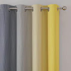 Estelar Textiler Ombre Grey and Yellow Blackout Curtains 72 Inch Length 2 Panels - Image 4