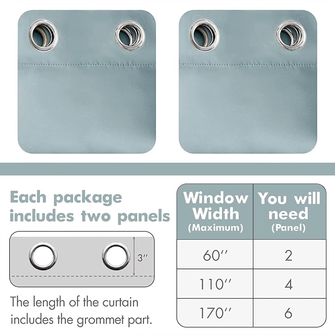 MIULEE Blackout Curtains for Bedroom Living Room Thermal Insulated Room - Image 6