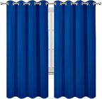 LEMOMO Blackout Curtains 66 x 72 Inch Long Royal Blue Curtains Set of 2 Panels - Image 2
