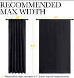 NICETOWN Black Blackout Curtain Blinds - Image 6