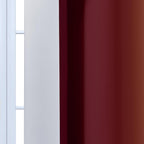 Yakamok Red and Greyish White Ombre Curtains, Room Darkening Gradient Color - Image 7