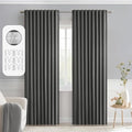 MIULEE Back Tab Grey Blackout Curtains 90 Inch Long 2 Panels Set by MIULEE