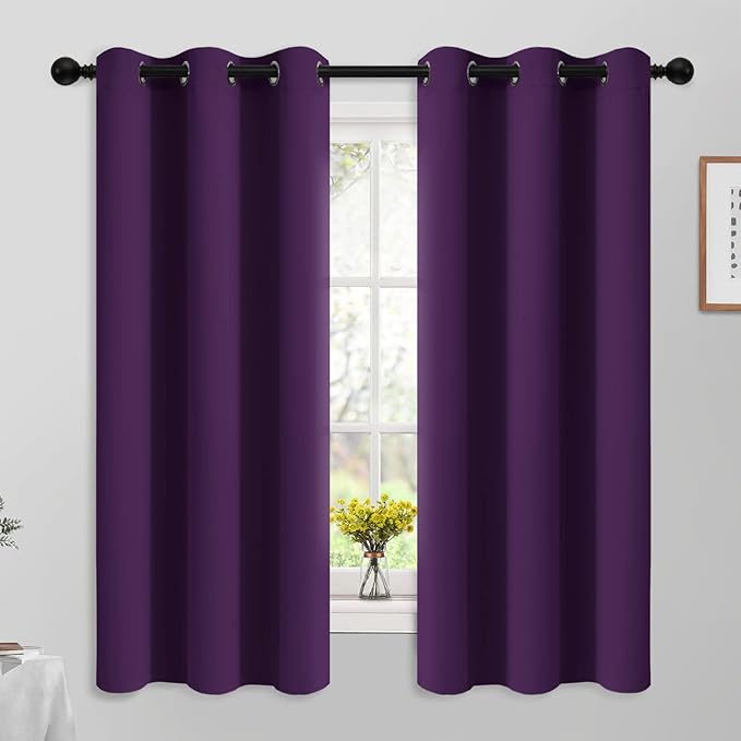 Yakamok Blackout Curtains Room Darkening Thermal Insulated Grommet Top Solid by Yakamok